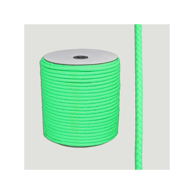 Cuero sintético trenzado verde. Rollo grande 5mm Cuero sintético trenzado verde. Rollo grande 5mm