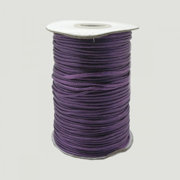 Cordon algodon encerado purpura 1,5mm 100m aproxim