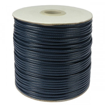 Cordón algodón encerado 2mm. Azul Oscuro