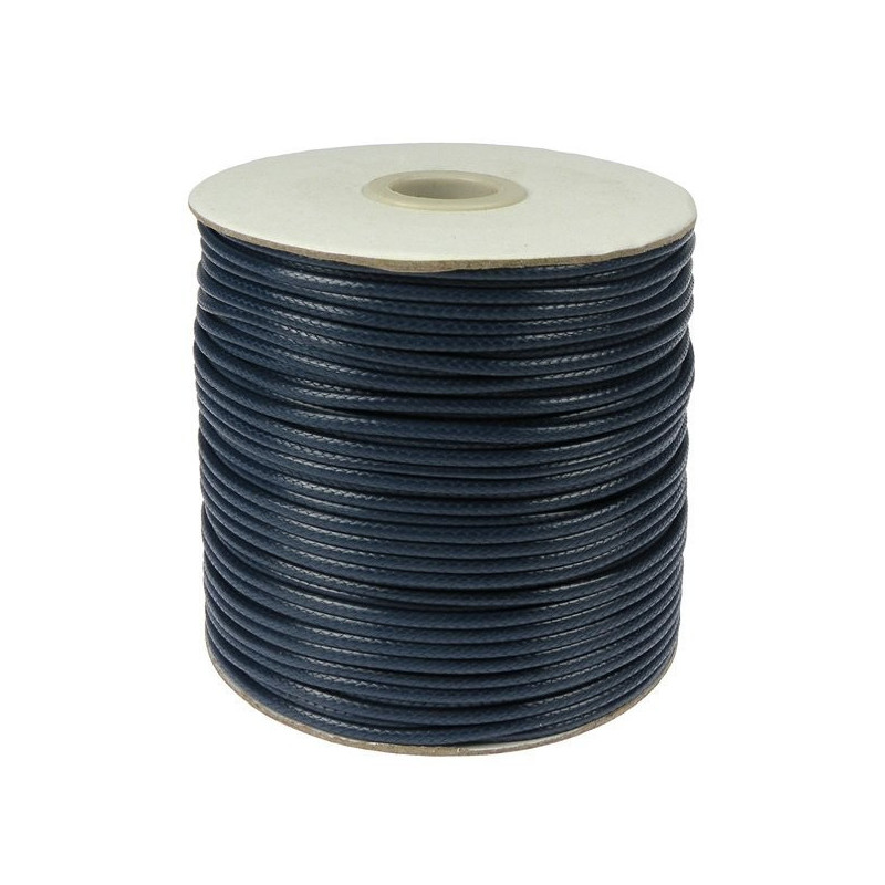 Cordón algodón encerado 2mm. Azul Oscuro Cordón algodón encerado 2mm. Azul Oscuro