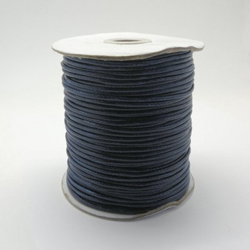 Cordón algodón encerado 2mm. Azul índigo