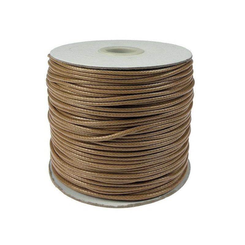 Cordón algodón encerado 2mm. Beige Cordón algodón encerado 2mm. Beige