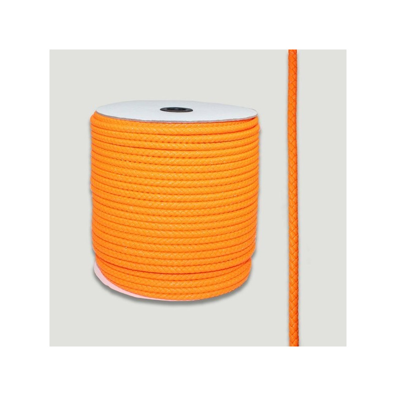 Cuero trenzado naranja. Rollo grande 5mm Cuero trenzado naranja. Rollo grande 5mm