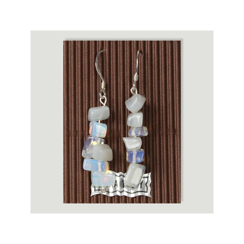 Pendientes plata hippy chip. Onix Pendientes plata hippy chip. Onix