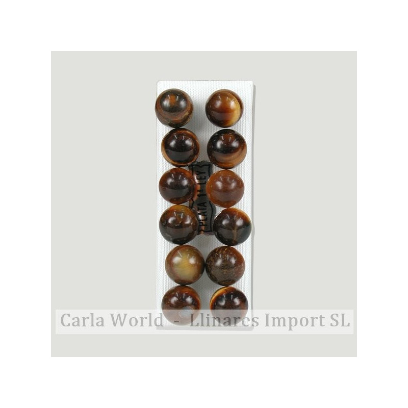 OJO DE TIGRE. Pendientes plata bola 10mm OJO DE TIGRE. Pendientes plata bola 10mm