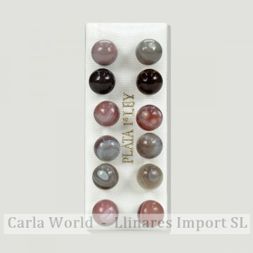 Pendientes plata bola 8mm. Ágata Botswana