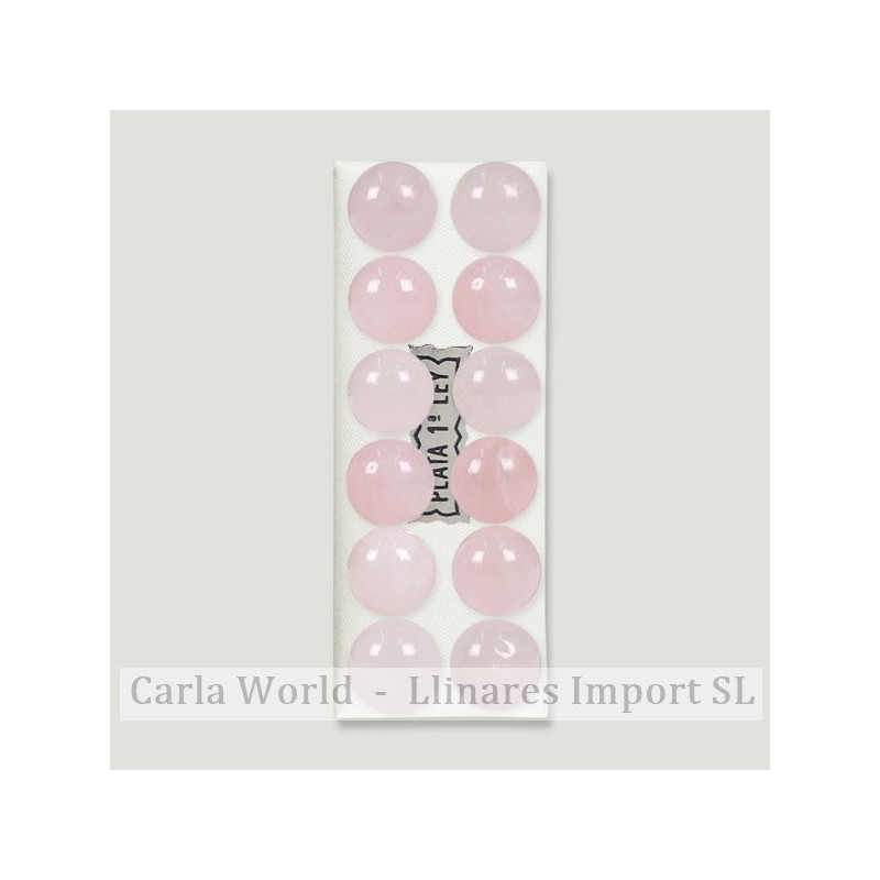 CUARZO ROSA. Pendientes plata bola 10mm CUARZO ROSA. Pendientes plata bola 10mm