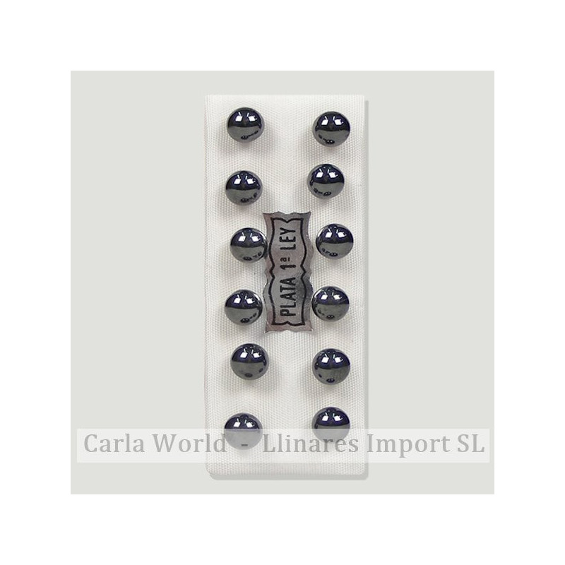 Pendientes plata bola 6mm. Hematites Pendientes plata bola 6mm. Hematites
