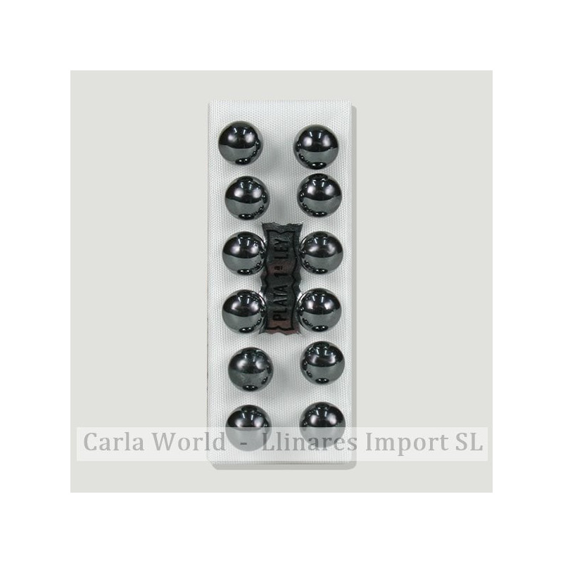 Pendientes plata bola 8mm. Hematites Pendientes plata bola 8mm. Hematites