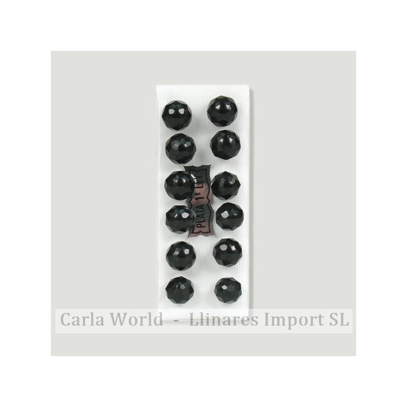 AZABACHE. Pendientes plata bola facetada 8mm AZABACHE. Pendientes plata bola facetada 8mm