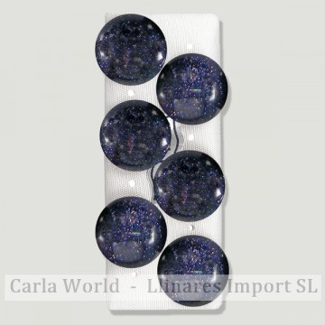 Pendientes plata Cabujón 16mm. Aventurina oro azul