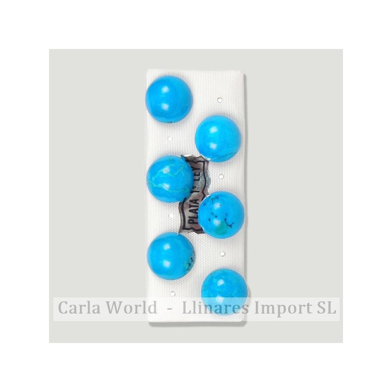 Pendientes plata Cabujón 12mm. Howlita azul Pendientes plata Cabujón 12mm. Howlita azul