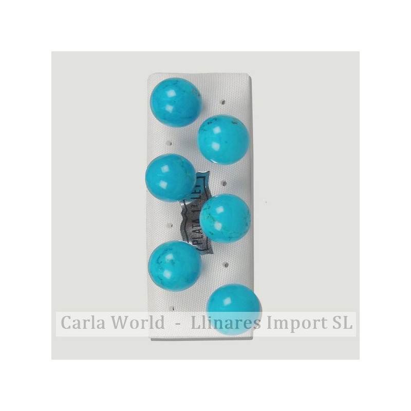 Pendientes plata Cabujón 14mm. Howlita azul Pendientes plata Cabujón 14mm. Howlita azul