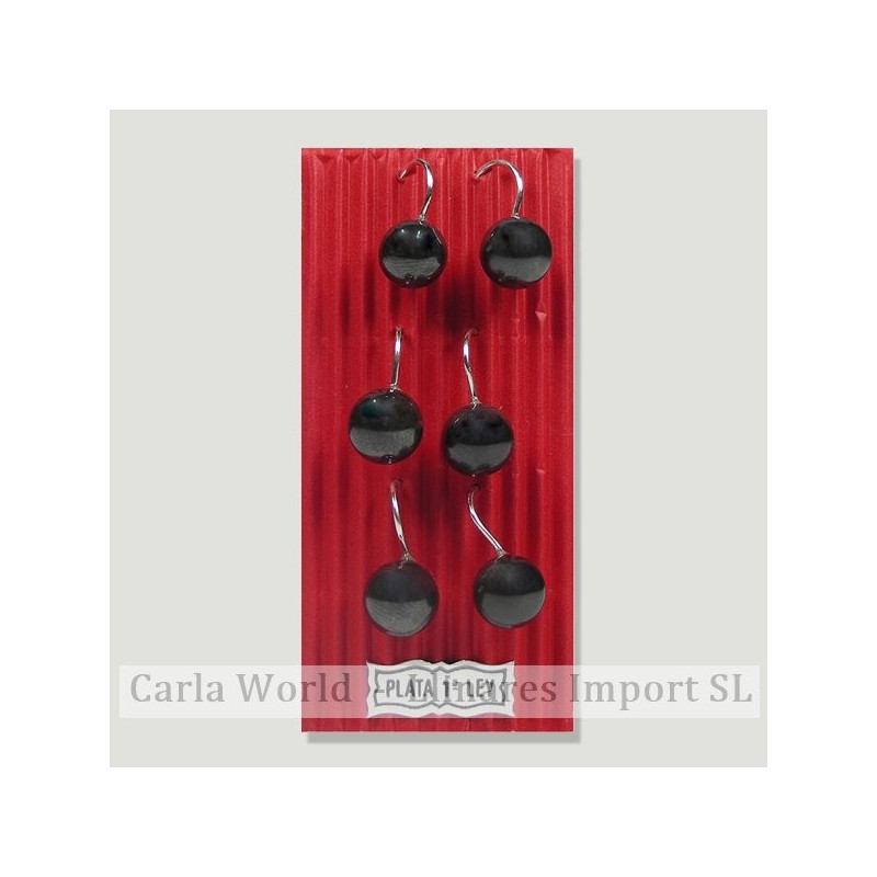 HEMATITE. Pendientes plata hippy bola 10mm HEMATITE. Pendientes plata hippy bola 10mm