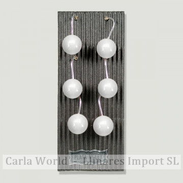 JADE BLANCO. Pendientes plata hippy bola 10mm