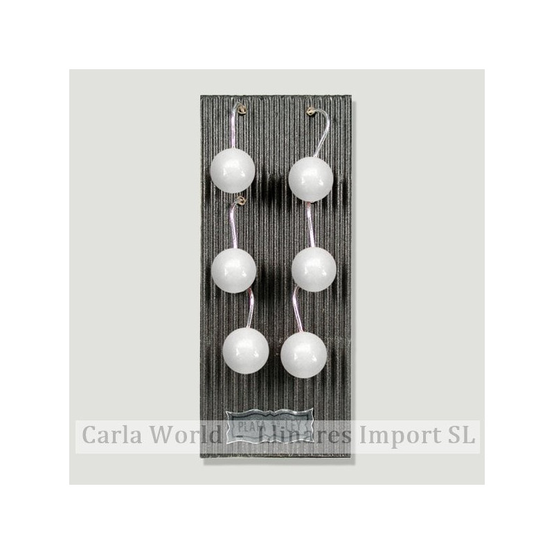 JADE BLANCO. Pendientes plata hippy bola 10mm JADE BLANCO. Pendientes plata hippy bola 10mm