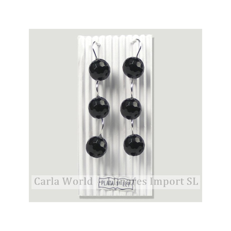 ÓNIX. Pendientes plata hippy bola facetada 12mm ÓNIX. Pendientes plata hippy bola facetada 12mm