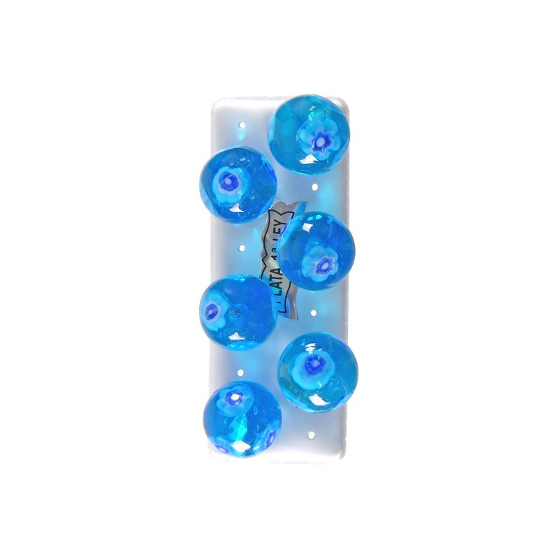 Ptes murano, bola, 14mm, azul claro Ptes murano, bola, 14mm, azul claro