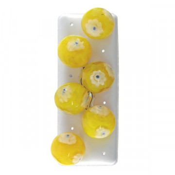 Ptes murano, bola, 12mm, amarillo