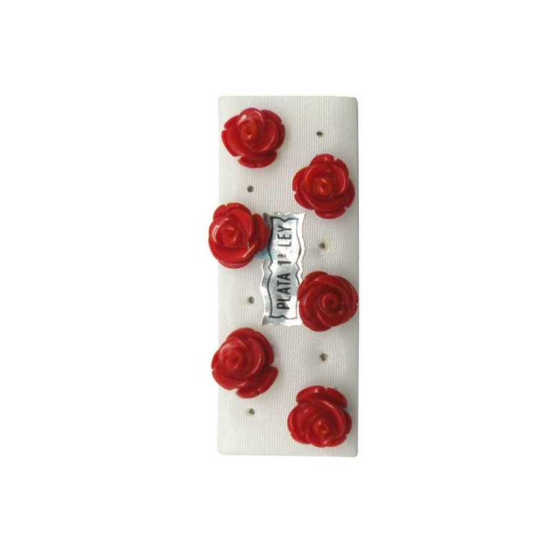 Pendientes plata flor 11-12mm. Bambu rojo Pendientes plata flor 11-12mm. Bambu rojo