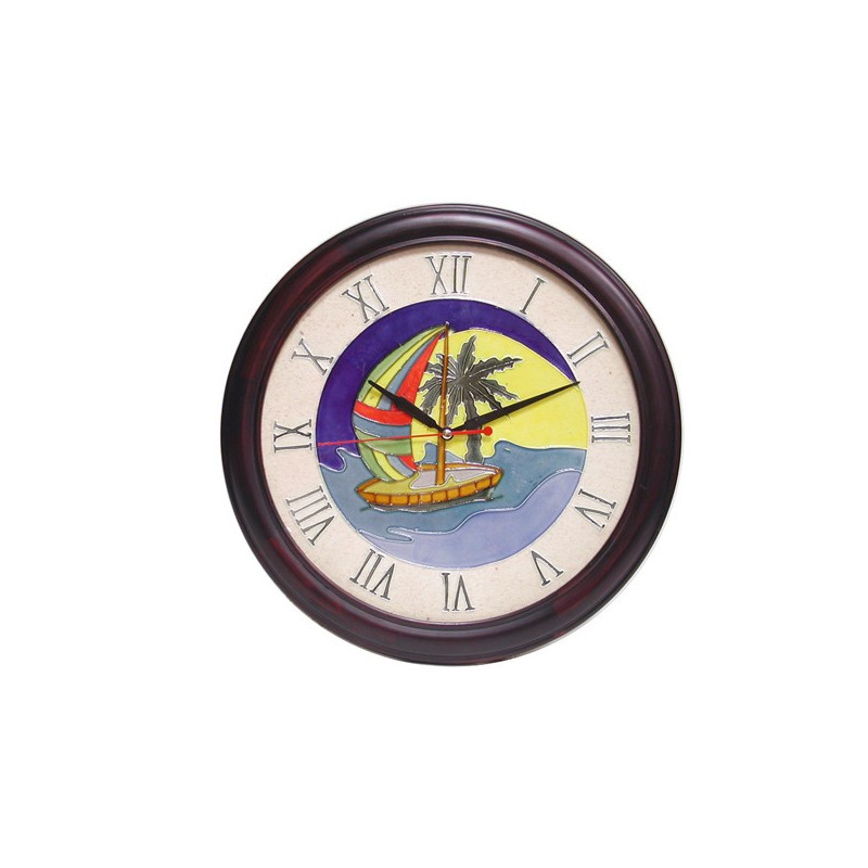 Reloj ceramica marco madera Modelo 01. 39cm Reloj ceramica marco madera Modelo 01. 39cm
