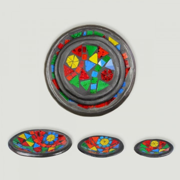 Set de 3 bols. Modelo mosaico gaudi 15-12-10cm red