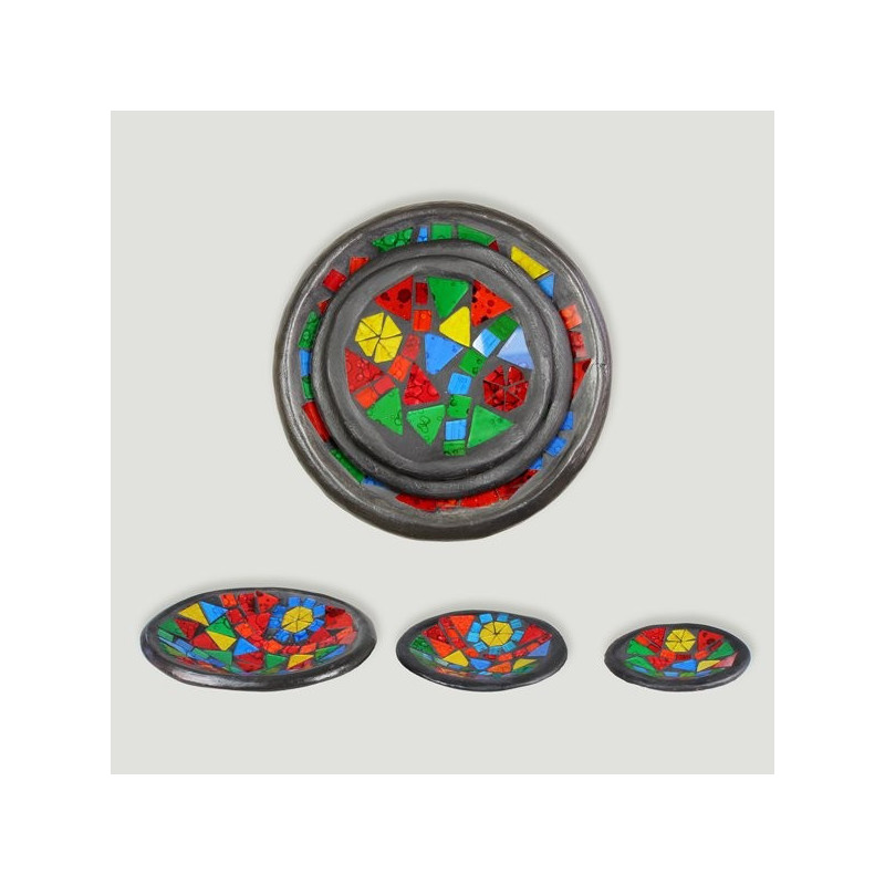 Set de 3 bols. Modelo mosaico gaudi 15-12-10cm red Set de 3 bols. Modelo mosaico gaudi 15-12-10cm red
