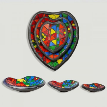 Set de 3 bols Corazon gaudi.  20, 15 y 12cm