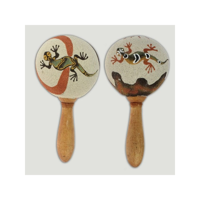 Maraca de terracota y arena 22cm Mod surt Maraca de terracota y arena 22cm Mod surt