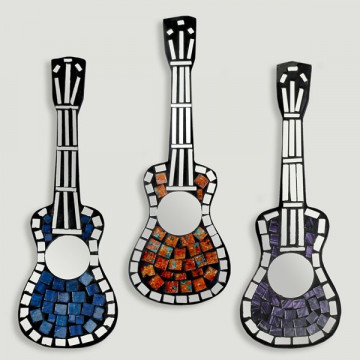 Guitarra clasica madera mosaico 22cm