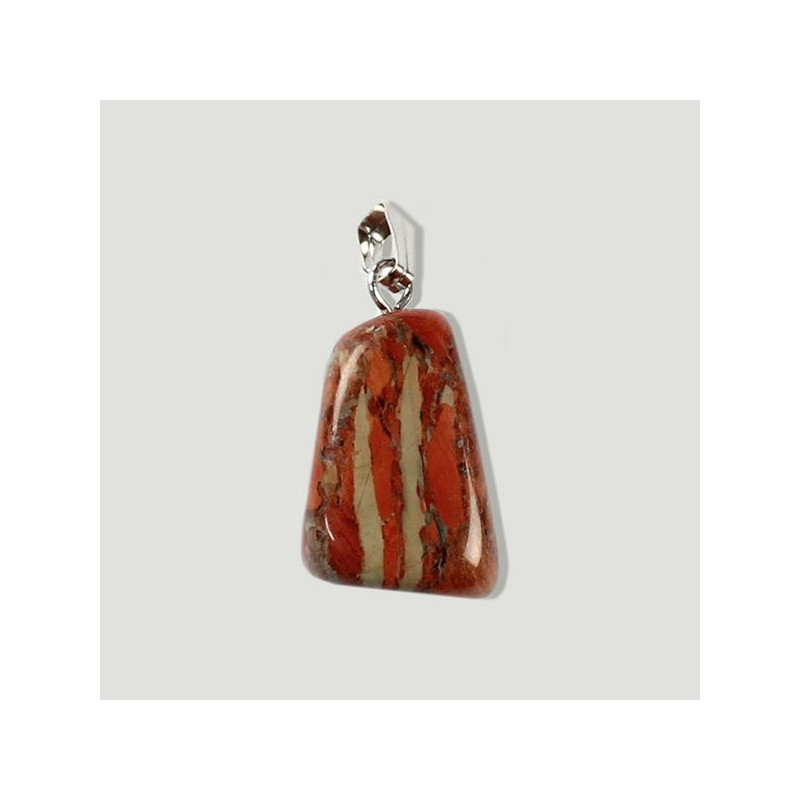 Colgante Jaspe Sardo con capuchon plateado Colgante Jaspe Sardo con capuchon plateado