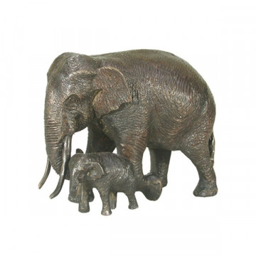 Elefante laton c/hijo 20cm