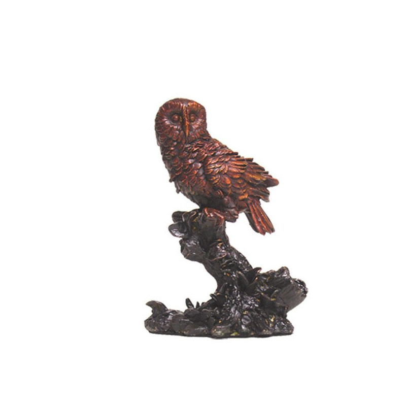 Buho en rama laton negro 15cm Buho en rama laton negro 15cm