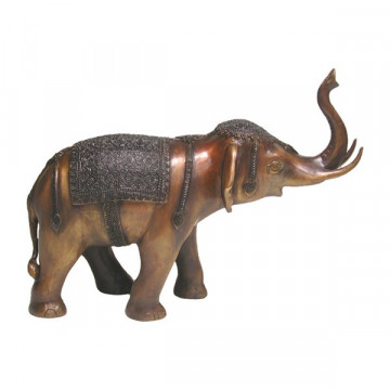 Elefante laton marron 25x40cm