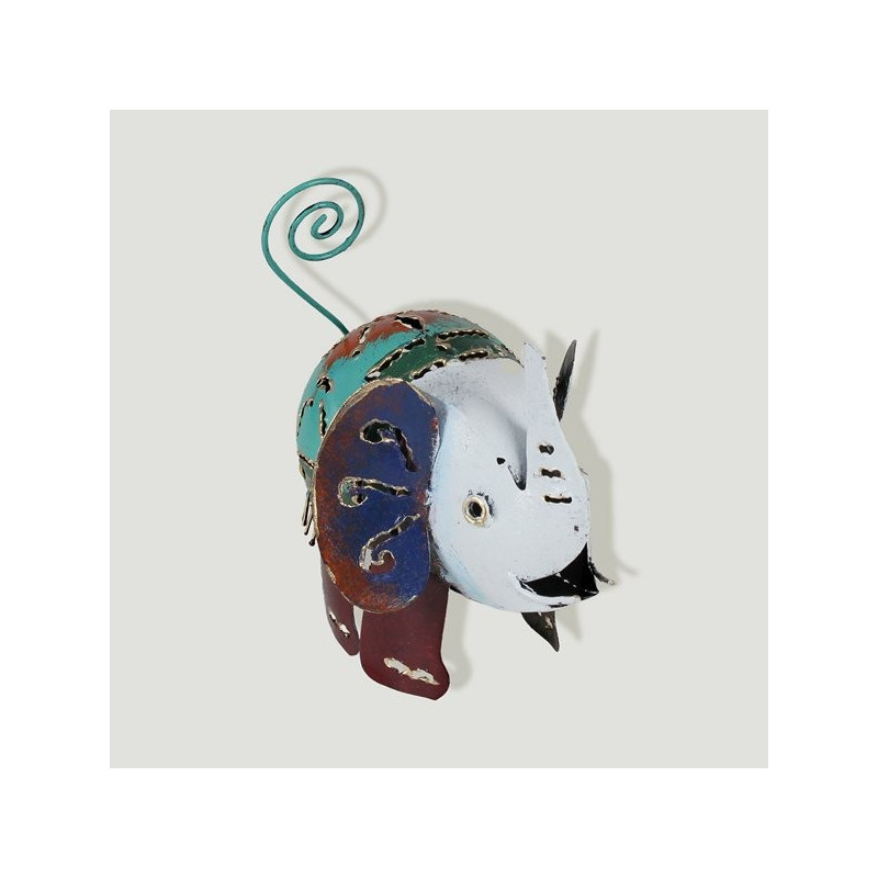 Elefante hierro pintado de color. 9cm Elefante hierro pintado de color. 9cm