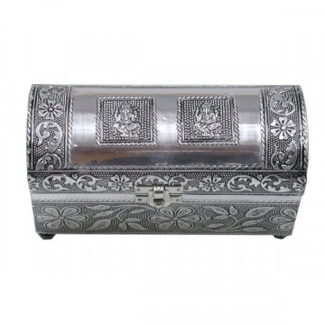 Caja cofre metal Ganesha 17x7x10cm