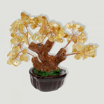 Bonsai Cuarzo Citrino mini 12cm aprx