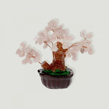 Bonsai cuarzo rosa mini 12cm aprx