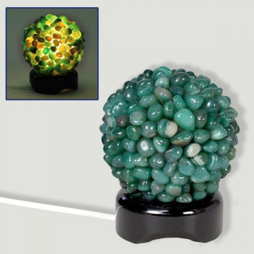 Lampara esfera Agata rodado verde