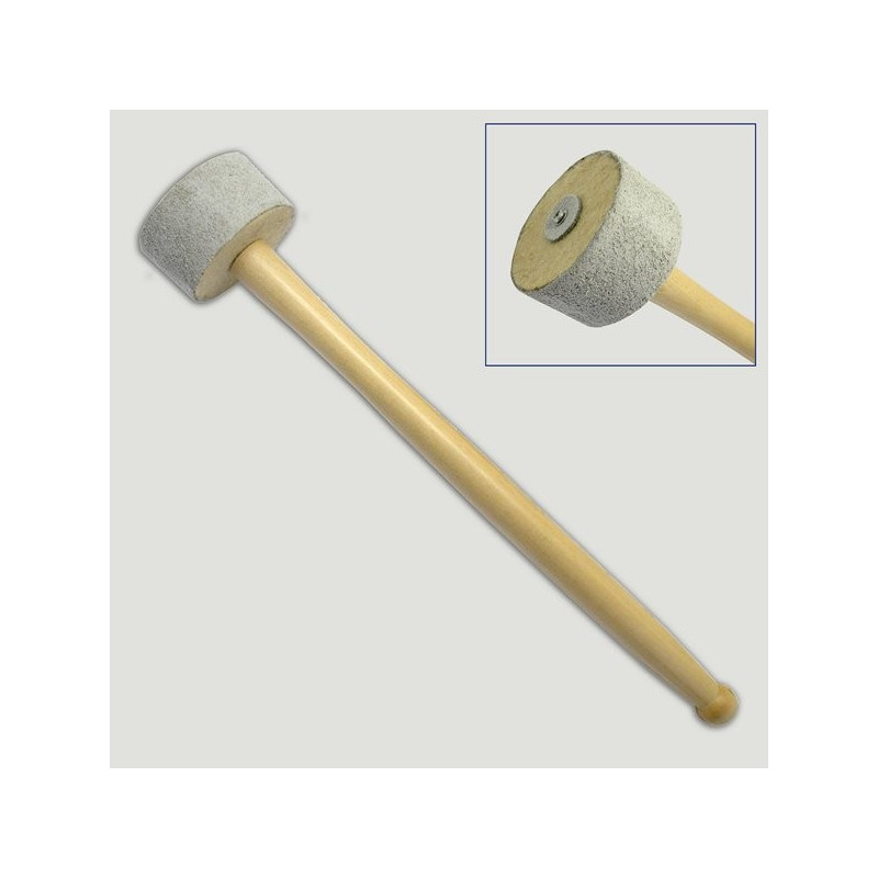 Mazo con piel para cuenco cuarzo 32cm Mazo con piel para cuenco cuarzo 32cm