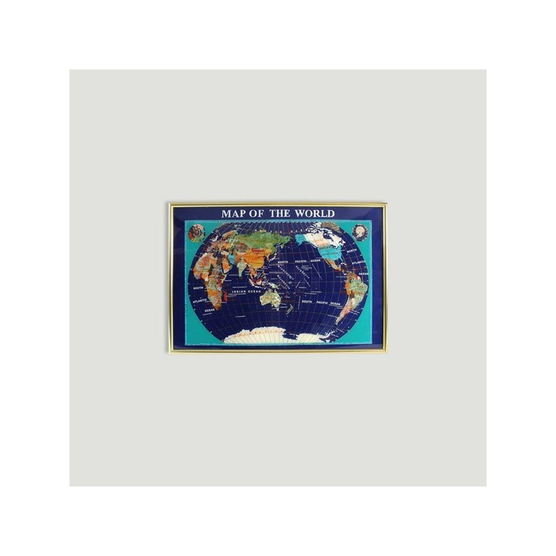 Mapa mundo lapislazuli 370mm Mapa mundo lapislazuli 370mm