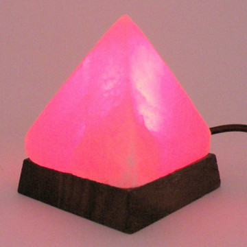 Lampara Piramide sal blanca luz roja USB