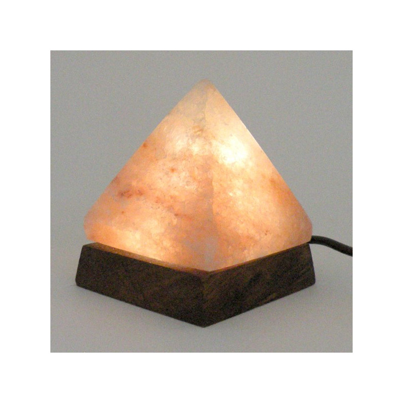 Lampara Piramide sal rosa luz blanca USB Lampara Piramide sal rosa luz blanca USB
