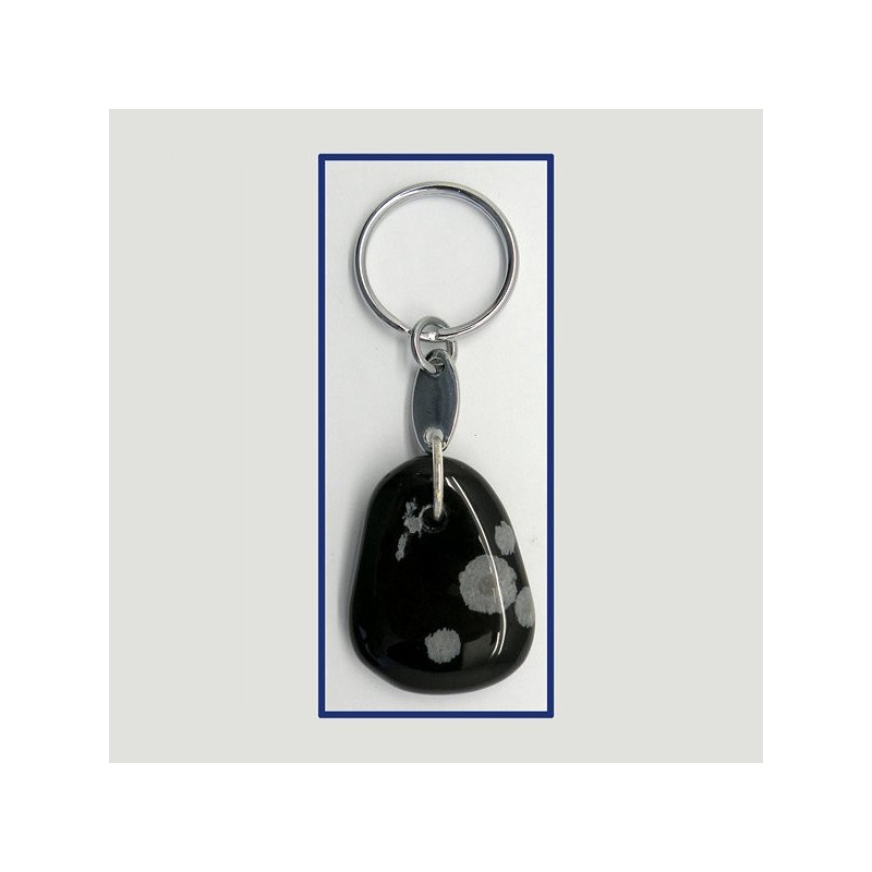 Llavero con mineral. CAPRICORNIO - Obsidiana Nevad Llavero con mineral. CAPRICORNIO - Obsidiana Nevad