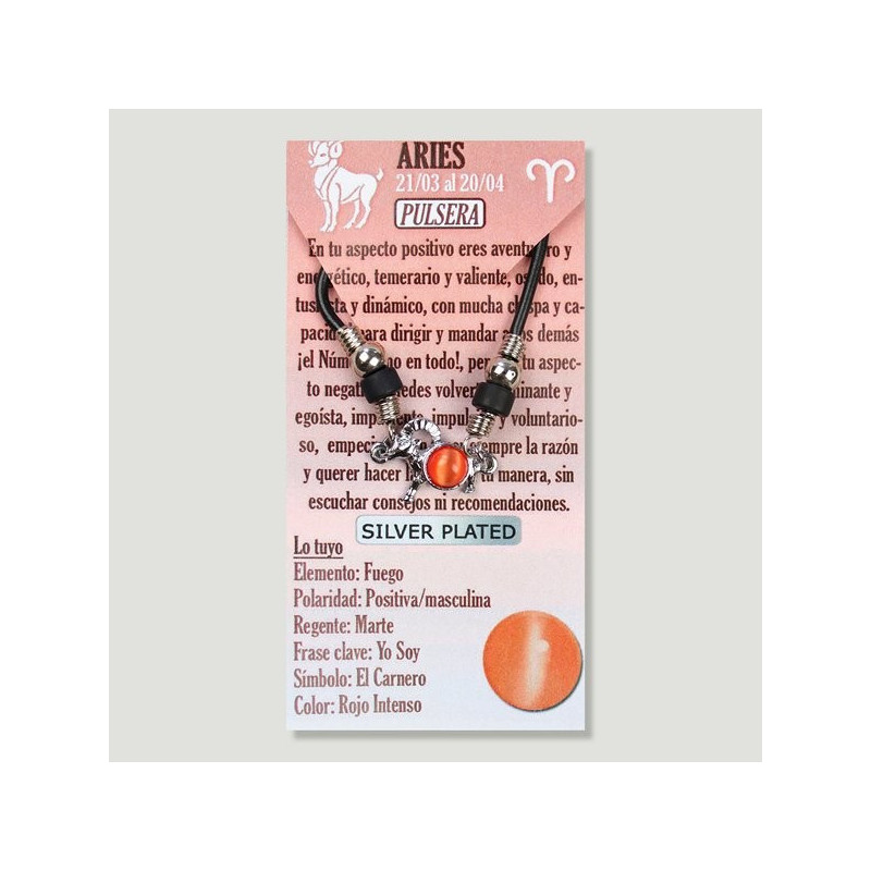 Pulsera Ojo de Gato y Silver Plated. ARIES Pulsera Ojo de Gato y Silver Plated. ARIES