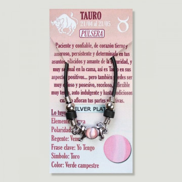 Pulsera Ojo de Gato y Silver Plated. TAURO