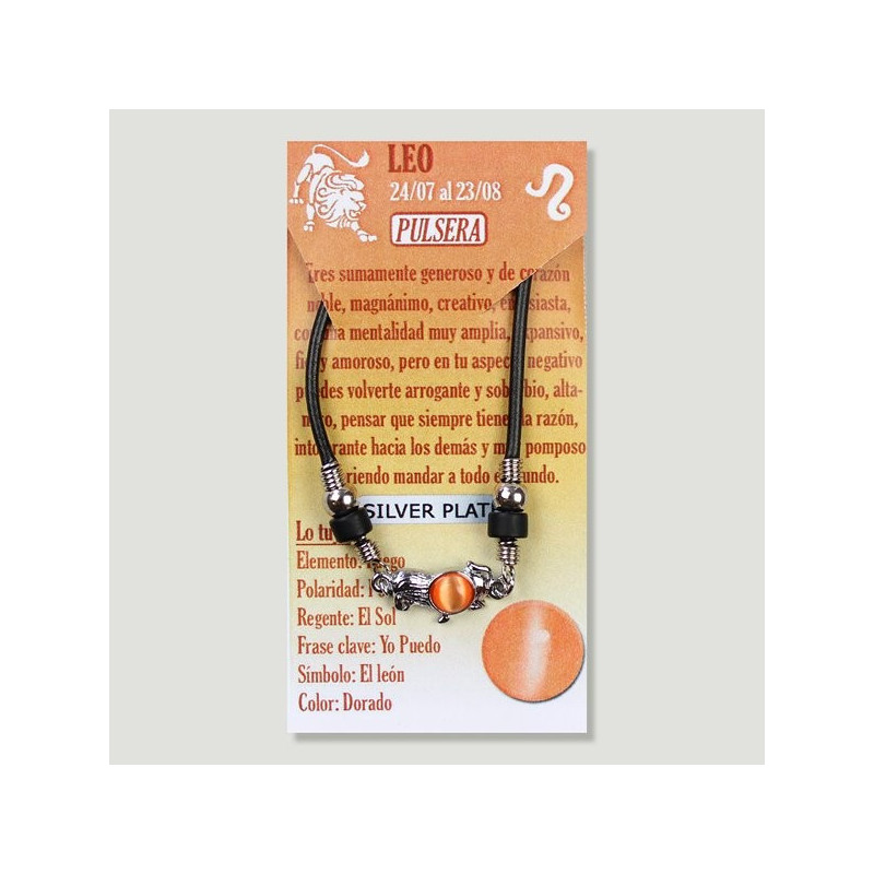 Pulsera Ojo de Gato y Silver Plated. LEO Pulsera Ojo de Gato y Silver Plated. LEO