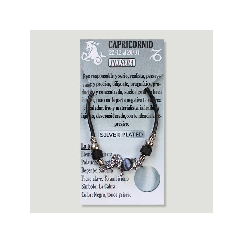 Pulsera Ojo de Gato y Silver Plated. CAPRICORNIO Pulsera Ojo de Gato y Silver Plated. CAPRICORNIO