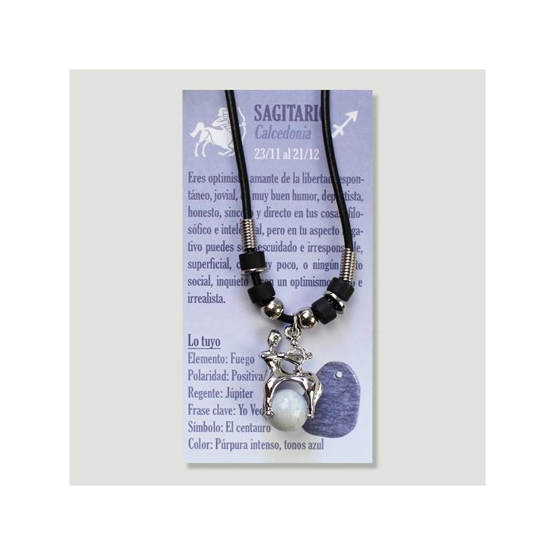 Colgante Silver plated. SAGITARIO - Calcedonia Colgante Silver plated. SAGITARIO - Calcedonia
