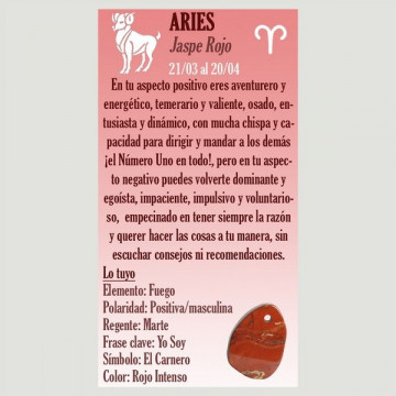 Rodado plano Jaspe Rojo. ARIES